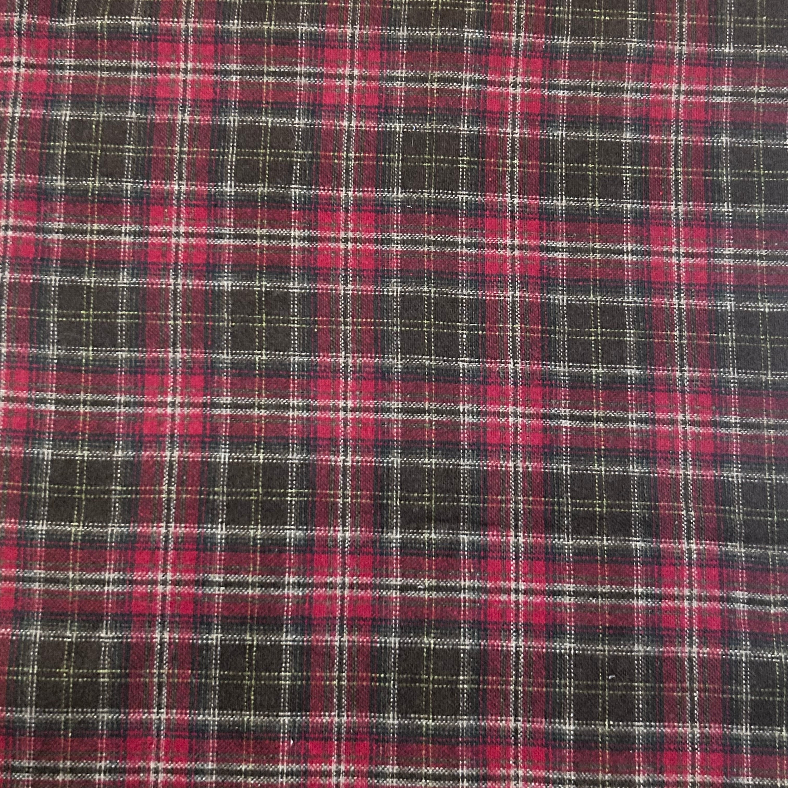Brown & Red Wool Tartan